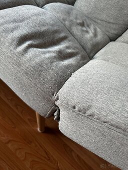 Rozkládací sedačka 182x82 šedá - 3