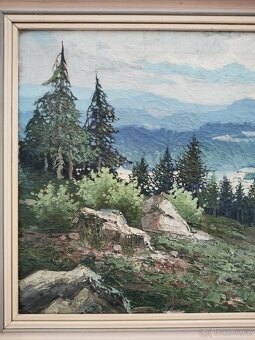 obraz KRKONOŠE, olej, sign. Karel Laube - 3