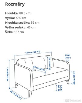 Dvoumístná pohovka - 3