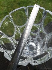 Retro skleněná váza (těžké silnostěnné sklo) - 3