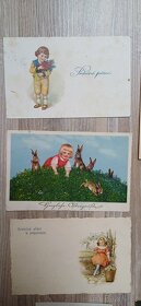 Staré pohledy Děti a Květiny - 3