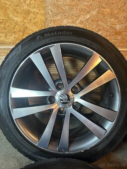 ALU Kola ŠKODA 5x112 R17 CYGNUS ZÁNOVNÍ Letní Pneu 225/45/17 - 3