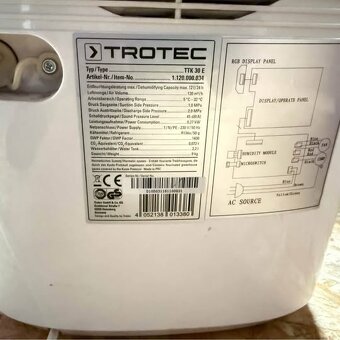 Odvlhčovač vzduchu Trotec TTK30 - 3