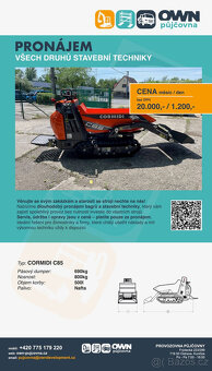 Půjčovna / pronájem / pásový minidumper - 3