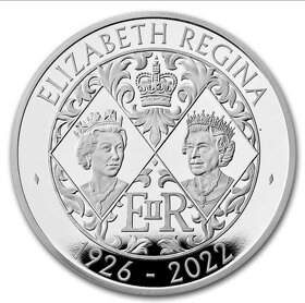 Královna Alžběta II - 28 g proof 2022 - stříbrná mince - 3