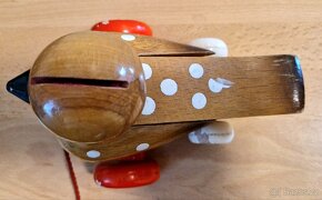 Retro dřevěný tahací kačer - 3