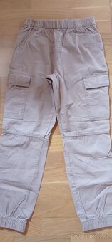 Hnědé plátěné kalhoty H&M - 3