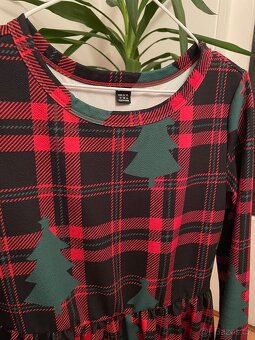 Shein krásné vánoční šaty Vánoce červené zelené vel. M - 3