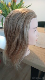 Cvičná hlava Isaline 100% vlasy - 3