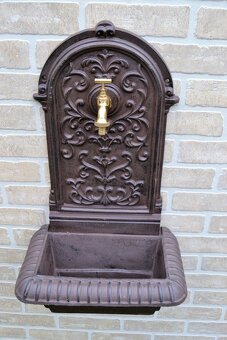 Litinová výlevka - umyvadlo 64 cm - hnědé - 3