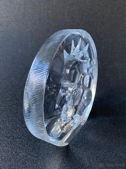 Křišťálové retro težítko, plastika Jelen 13 cm - 3