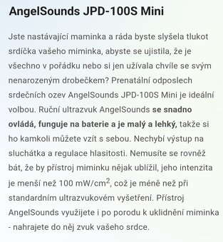 ultrazvukový monitor srdečních ozev angelsounds - 3