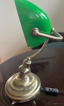 Stolní lampa v bankéřském stylu, náhr.dily - 3