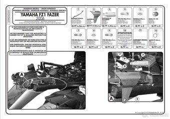 Nosič zadního kufru Givi 359FZ + plotna E251 (Yamaha FZ1) - 3