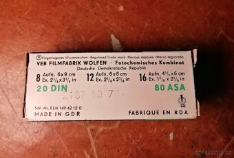 7x retro nepoužitý svitkový film ORWO NP20, rok 1977 - 3