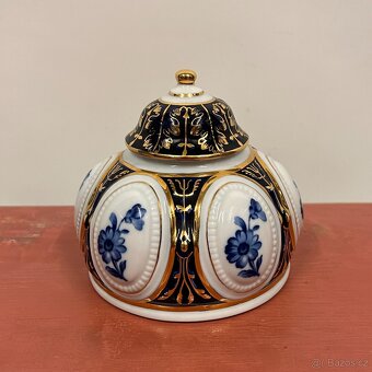 Porcelánová dóza, cukřenka Royal Dux Bohemia, výška 12cm - 3