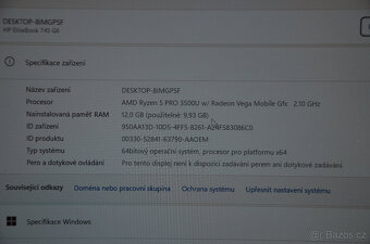 HP Elitebook 745 G6 Ryzen5/12GB/SSD 256GB M.2/záruka - 3