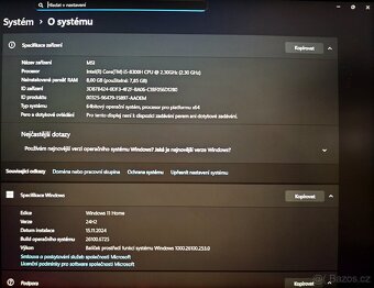 Herní notebook MSI GF63 Thin,Intel Core i5-8300H,NVIDIA - 3