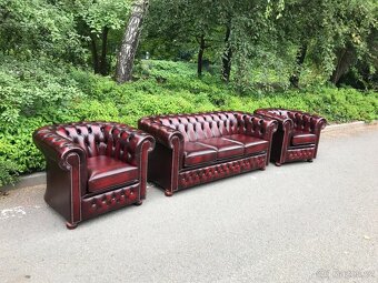 Chesterfield Anglický Originál Nová souprava - 3