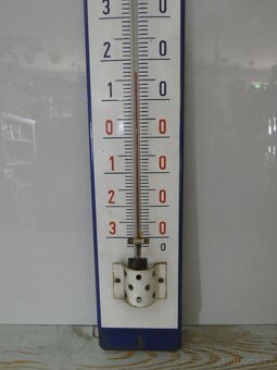 Stáry smaltovaný venkovní teploměr - 3