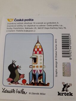 Známky "A " Krtek a raketa a Pat a Mat - bloček. - 3