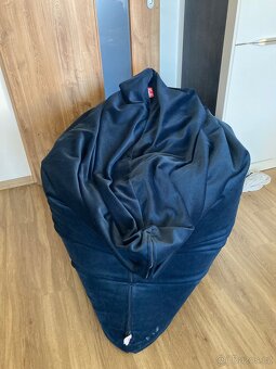 Tuli sedací vak Sofa snímatelný potah samet Královská modrá - 3