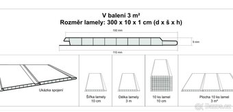 Plastové palubky hnědý melír 18m2 - 3