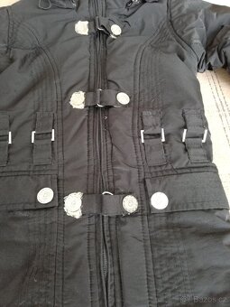 Černá zimní bunda dívčí vel. cca 146 – 150 - 3