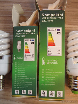 Ecolite úsporná žárovka 11W 4100K E27 + E14 - 3