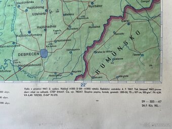 Retro školní mapa ČSSR - Československo - 3