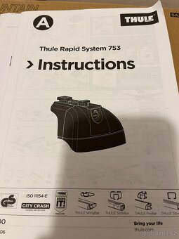 Patky Thule 753 + KIT 4006 (napr na Volvo XC 60) - 3