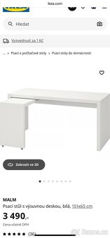 Psací stůl Ikea-bílý - 3