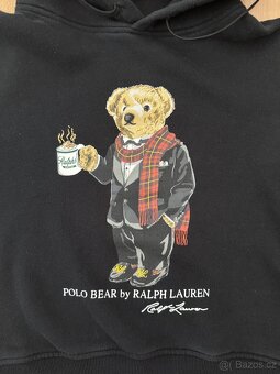 Ralph Lauren Polo černá mikina s motivem medvěd - 3