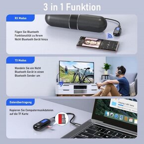 Bluetooth přijímač receiver transmitter USB 3,5mm jack AUX - 3