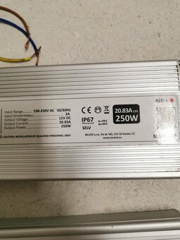 Zdroj napětí LED trafo 24V, 12V IP67 hliníkové provedení - 3