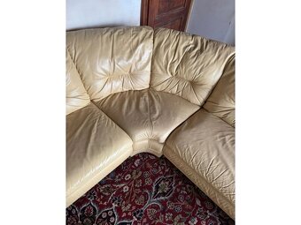 Rohová kožená sedací souprava, 3245 - 3