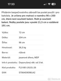Postel nabytek detsky pokoj - 3