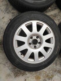 Sada kol 5x112 R16 origo AUDI, pěkné letní pneu 8-6mm - 3