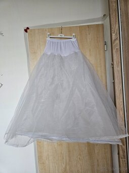 Dámská bílá spodnička s obručí, sukně pod šaty S - 3