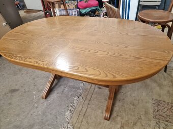 Stul Jidelni Dub Rustikál Rozkládací 100x160 výška 78/202 cm - 3