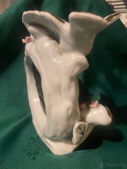 Porcelánové zlacené hodiny. - 3