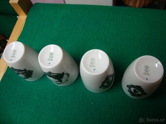 Starožitné porcelánové pohárky Berlín výroba Wallendorf top - 3