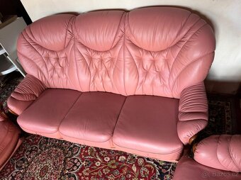 Italská kožená sedačka 3+1+1, 4667 - 3