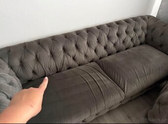 Chesterfield samet 3+2+1 - 3