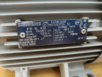 Elektromotory Mez 4AP90S-2 a Siemens 1LA7096-4AA10 - 3