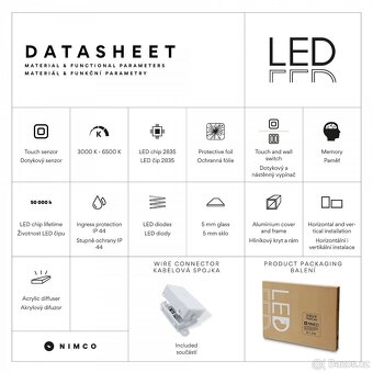 LED ZRCADLO 900x700 s dotykovým senzorem - 3