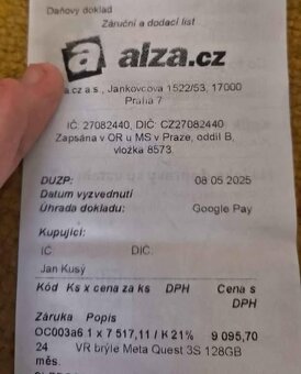 Virtuální realita Oculus Meta Quest 3S 128GB + adaptér - 3
