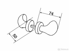 Dveřní kování Koule F 507 otočná - 3