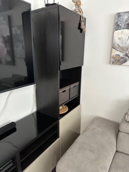 Obývací stěna IKEA černá + béžová - 3