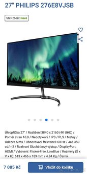 4k UHD monitor Philips 27" - 3